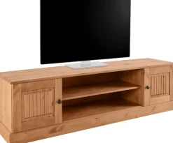 OTTO home Lowboard »Liotta« Kommode mit Kabeldurchgang + 1 lose Einlegeboden, massives Kiefernholz