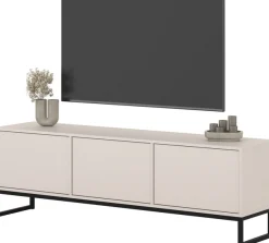 OTTO home Lowboard »Loft, Breite 157 cm, TV-Board 3 Klappen, Metallkufen« TV-Kommode mit viel Stauraum, push-to-open-Funktion