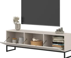 OTTO home Lowboard »Loft, Breite 157 cm, TV-Board 3 Klappen, Metallkufen« TV-Kommode mit viel Stauraum, push-to-open-Funktion