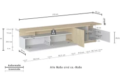 OTTO home Lowboard »Lowboard ETHOS,Lowboard,TV-Kommode,TV-Möbel,TV-Bank« 1 Stk. tlg. Mit zwei Drehtüren, einer Klapptür und zwei offenen Fächern,B.210 cm