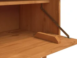 OTTO home Lowboard »MalmedyFront mit gefrästen Rillen« TV-Kommode aus massivem Kiefernholz, Push-to-open, Breite 180 cm