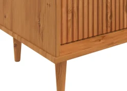 OTTO home Lowboard »MalmedyFront mit gefrästen Rillen« TV-Kommode aus massivem Kiefernholz, Push-to-open, Breite 180 cm