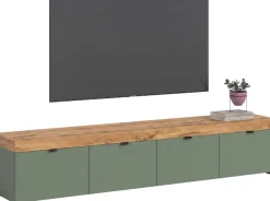 OTTO home Lowboard »MAMBO II, Breite 200 cm, 4 Klappen, 4 Fächer« 1 Stk. tlg. Lowboard, TV Unterschrank, TV-Schrank, Wohnzimmer