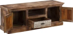 OTTO home Lowboard »Maneesh« Kommode aus massivem Mangoholz und Stauraummöglichkeiten, Breite 135cm