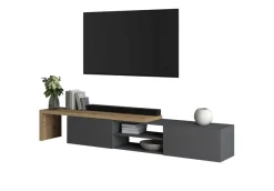 OTTO home Lowboard »New Garda,Lowboard mit Aufsatz,TV-Board mit Ausatz,TV-Schrank-Tv Bank« 1 Stk. tlg. Breite verstellbar v. 183 bis 310 cm,2 Klappenund L-Förmiger Aufsatz