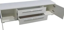 OTTO home Lowboard »Piano TV-Kommode in Breite 165 oder 180 cm mit Soft-Close-Funktion« Hochglanz UV-lackiert, Br 180 cm mit versch. Tür- und Schubkastenmaße