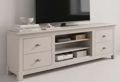 OTTO home Lowboard »Rauna, TV-Bank, TV-Kommode, Landhausstil« Breite 200 cm, FSC®-zertifiziertes Massivholz, Kiefer
