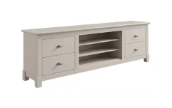 OTTO home Lowboard »Rauna, TV-Bank, TV-Kommode, Landhausstil« Breite 200 cm, FSC®-zertifiziertes Massivholz, Kiefer