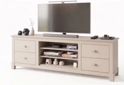 OTTO home Lowboard »Rauna, TV-Bank, TV-Kommode, Landhausstil« Breite 200 cm, FSC®-zertifiziertes Massivholz, Kiefer