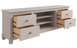 OTTO home Lowboard »Rauna, TV-Bank, TV-Kommode, Landhausstil« Breite 200 cm, FSC®-zertifiziertes Massivholz, Kiefer