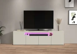 OTTO home Lowboard »REAL,Lowboard,TV-Kommode,TV-Möbel,TV-Bank« 1 Stk. tlg. Mit 4 Türen, davon 2 abgerundet, die ein ovales offenes Fach bilden