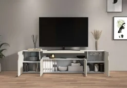 OTTO home Lowboard »REAL,Lowboard,TV-Kommode,TV-Möbel,TV-Bank« 1 Stk. tlg. Mit 4 Türen, davon 2 abgerundet, die ein ovales offenes Fach bilden