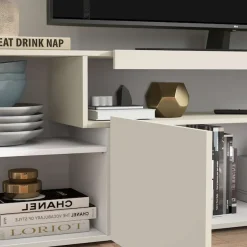 OTTO home Lowboard »REAL,Lowboard,TV-Kommode,TV-Möbel,TV-Bank« 1 Stk. tlg. Mit 4 Türen, davon 2 abgerundet, die ein ovales offenes Fach bilden