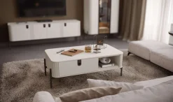 OTTO home Lowboard »Rondo TV-Board, TV-Kommode, TV-Schrank, TV-Unterschrank, TV-Möbel« UV lackiert, Soft Close Funktion, Metallrahmen als Basis des Elements