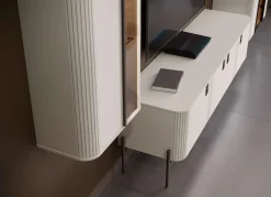 OTTO home Lowboard »Rondo TV-Board, TV-Kommode, TV-Schrank, TV-Unterschrank, TV-Möbel« UV lackiert, Soft Close Funktion, Metallrahmen als Basis des Elements
