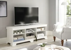 OTTO home Lowboard »Royal, TV-Unterteil im Landhausstil, Kommode, moderner TV-Schrank« ausreichend, offener Stauraum, vielseitig einsetzbar, 158 cm breit