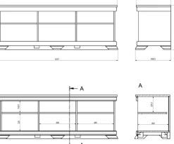 OTTO home Lowboard »Royal, TV-Unterteil im Landhausstil, Kommode, moderner TV-Schrank« ausreichend, offener Stauraum, vielseitig einsetzbar, 158 cm breit