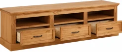 OTTO home Lowboard »Selma« TV-Kommode, Breite 170 cm, 3 Schubkästen