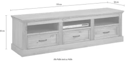 OTTO home Lowboard »Selma« TV-Kommode, Breite 170 cm, 3 Schubkästen
