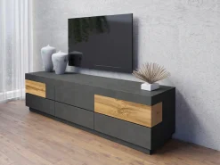 OTTO home Lowboard »SILKE« Breite 206 cm, Hochglanzfronten