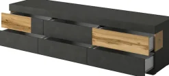 OTTO home Lowboard »SILKE« Breite 206 cm, Hochglanzfronten