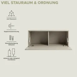OTTO home Lowboard »SPIAGGIA, Breite 90cm, stehend & hängend montierbar, 2 Fächer,1 Klappe« TV-Möbel, TV-Schrank, TV-Lowboard, Mediaboard