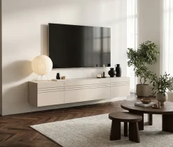 OTTO home Lowboard »SPIAGGIA, 3-teiliges Set, Breite 180cm, stehend & hängend montierbar« TV-Möbel, TV-Schrank, TV-Lowboard, Mediaboard