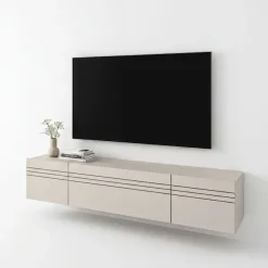 OTTO home Lowboard »SPIAGGIA, 3-teiliges Set, Breite 180cm, stehend & hängend montierbar« TV-Möbel, TV-Schrank, TV-Lowboard, Mediaboard