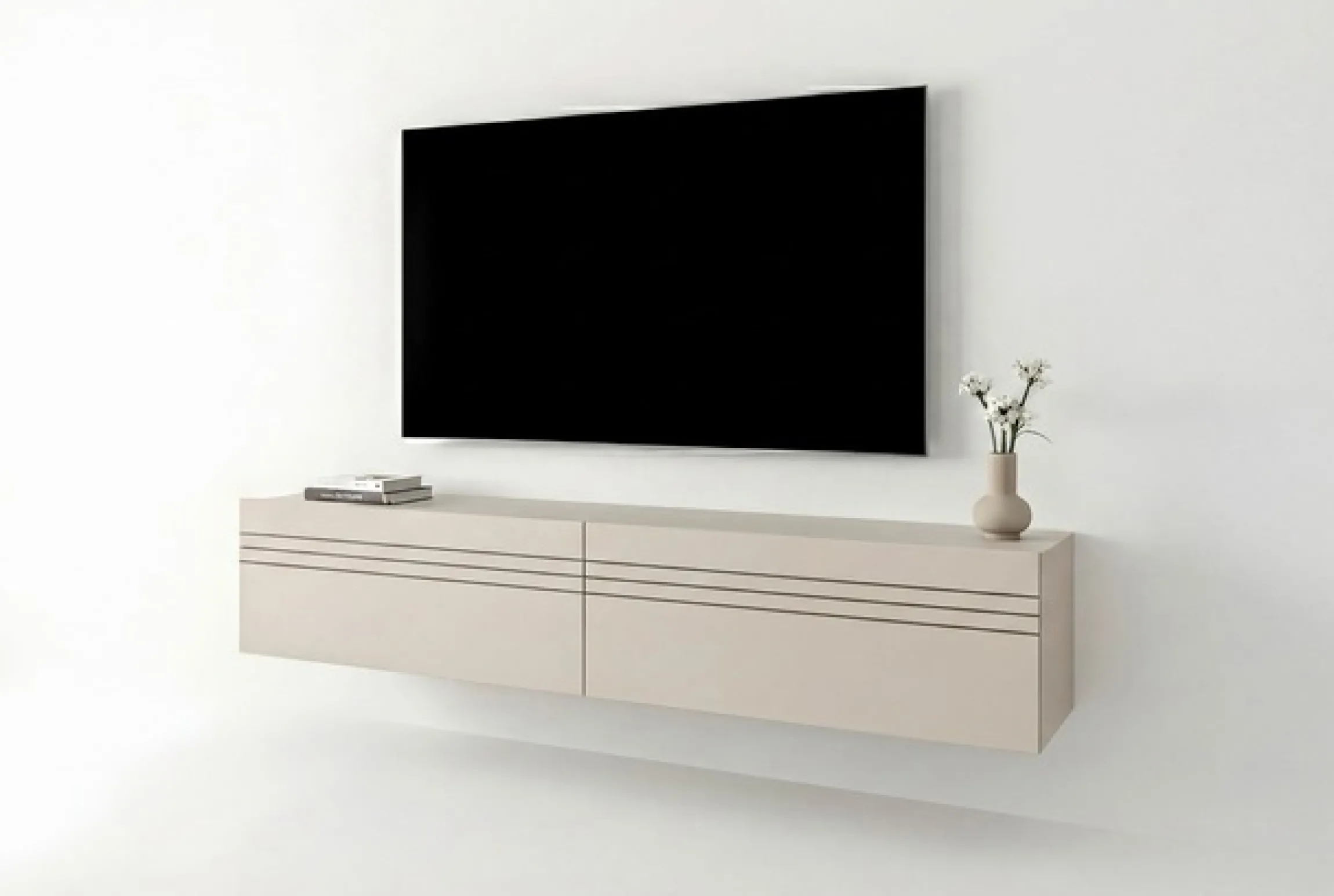 OTTO home Lowboard »SPIAGGIA, 2-teiliges Set, Breite 180cm, stehend & hängend montierbar« TV-Möbel, TV-Schrank, TV-Lowboard, Mediaboard