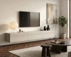 OTTO home Lowboard »SPIAGGIA, 3-teiliges Set, Breite 270cm, stehend & hängend montierbar« TV-Möbel, TV-Schrank, TV-Lowboard, Mediaboard