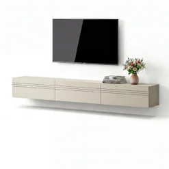 OTTO home Lowboard »SPIAGGIA, 3-teiliges Set, Breite 270cm, stehend & hängend montierbar« TV-Möbel, TV-Schrank, TV-Lowboard, Mediaboard