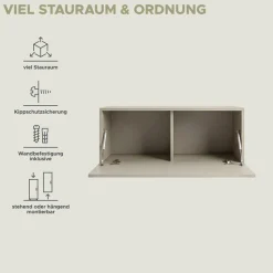 OTTO home Lowboard »SPIAGGIA, 2-teiliges Set, Breite 135cm, stehend & hängend montierbar« TV-Möbel, TV-Schrank, TV-Lowboard, Mediaboard
