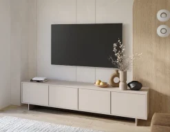 OTTO home Lowboard »Tatami, Modernes griffloses TV-Board, Breit 220,50cm, TV-Schrank« TV-Schrank, TV-Board mit viel Stauraum, push-to-open-Funktion