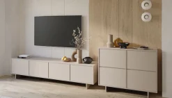 OTTO home Lowboard »Tatami, Modernes griffloses TV-Board, Breit 220,50cm, TV-Schrank« TV-Schrank, TV-Board mit viel Stauraum, push-to-open-Funktion