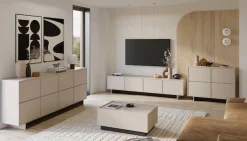 OTTO home Lowboard »Tatami, Modernes griffloses TV-Board, Breit 220,50cm, TV-Schrank« TV-Schrank, TV-Board mit viel Stauraum, push-to-open-Funktion