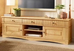 OTTO home Lowboard »Teresa« Maße (B/T/H): 154/37/49 cm,Kommode aus massiver Kiefer, Breite 154 cm