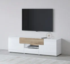 OTTO home Lowboard »Toledo,Breite 159cm, trendige TV-Schrank mit dekorative Fräsungen« TV-Board ohne Beleuchtung, TV-Kommode mit viel Stauraum