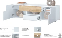 OTTO home Lowboard »Toledo,Breite 159cm, trendige TV-Schrank mit dekorative Fräsungen« TV-Board ohne Beleuchtung, TV-Kommode mit viel Stauraum