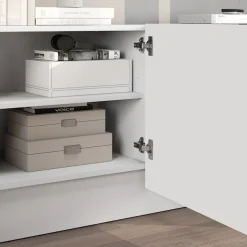 OTTO home Lowboard »VELA, Höhe 60 cm, Breite 225 cm,Design mit schrägen Türen« 1 Stk. tlg. Made in Italy, Hochglanz lackierte Fronten, TV-Board, TV-Kommode