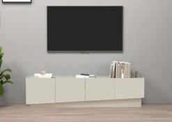 OTTO home Lowboard »VELA, Lowboard, Breite 180 cm, Design mit schrägen Türen,Made in Italy« 1 Stk. tlg. Made in Italy, Maße-B/T/H: 180x35x45, Lowboard, TV-Board, TV-Kommode