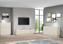 OTTO home Lowboard »VELA, Lowboard, Breite 180 cm, Design mit schrägen Türen,Made in Italy« 1 Stk. tlg. Made in Italy, Maße-B/T/H: 180x35x45, Lowboard, TV-Board, TV-Kommode