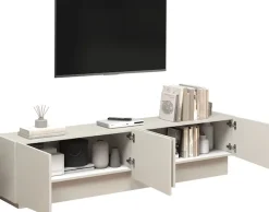 OTTO home Lowboard »VELA, Lowboard, Breite 180 cm, Design mit schrägen Türen,Made in Italy« 1 Stk. tlg. Made in Italy, Maße-B/T/H: 180x35x45, Lowboard, TV-Board, TV-Kommode