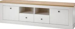 OTTO home Lowboard »Westminster, TV-Unterteil im Landhausstil, Kommode, TV-Schrank« Metallgriffe, viel Stauraum, in 2 Farben & drei Größen erhältlich
