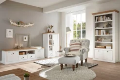 OTTO home Lowboard »Westminster, TV-Unterteil im Landhausstil, Kommode, TV-Schrank« Metallgriffe, viel Stauraum, in 2 Farben & drei Größen erhältlich