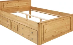 OTTO home Massivholzbett »Hugo, FSC® zertifiziert, Landhausstil, zeitlos und edel« auch als Super Sparset inklusive Schubkästen,Stauraumbett, extra belastbar, Made in EU, viele Breiten