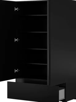 OTTO home Mehrzweckschrank »Cross,Breite 89 cm, Highboard, Universalschrank, Garderobe« Waescheschrank mit viel Stauraum, Einlegeböden verstellbar