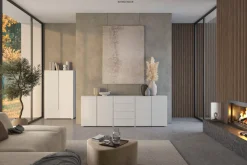 OTTO home Mehrzweckschrank »Metric,Breite 89 cm, Highboard, Universalschrank, Garderobe« Waescheschrank mit viel Stauraum, Einlegeböden verstellbar