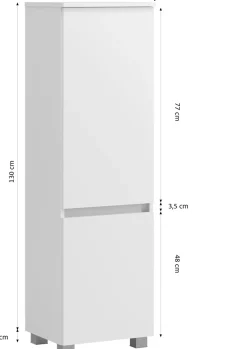 OTTO home Midischrank »BOZEN, Midischrank 40 cm« griffloses Design, Maße (B/T/H): 40/35/130 cm