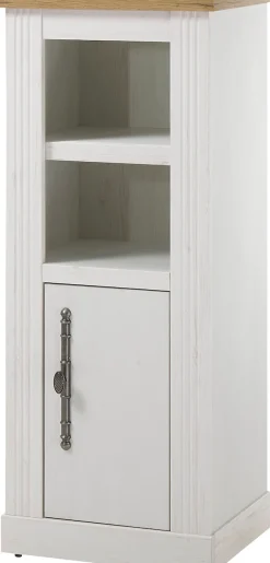 OTTO home Midischrank »WESTMINSTER, Badschrank im Landhausstil, Schrank mit Metallgriffen« in 2 Farben verfügbar, mit offenen Fächern und Stauraum