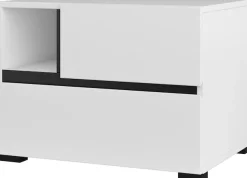 OTTO home Nachtkommode »Cross, moderner griffloser Nachtschrank« Nachttisch, Nachtkonsole mit 2 Schubladen